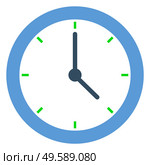 Deadline clock vector, isolated icon of timer with hands and numbers. Time management and organization, hours and minutes, alarm for projects flat style. Five 5 clock. Clock Time Management Minimalistic Watch Deadline. Стоковая иллюстрация, агентство Ingram Publishing / Фотобанк Лори