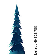 Blue cartoon spruce, fir tree or pine. Flat vector tree image isolated on white. Forever green, coniferous forest, prickly needles. Alaska, taiga vegetation. Cartoon illustration for games, banners. Spruce, pine or fir tree, evergreen plant isolated on white. Conifer in cartoon flat style. Стоковая иллюстрация, агентство Ingram Publishing / Фотобанк Лори