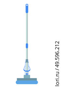 Realistic modern blue mop with spin for household chores, domestic cleaning design. Vector mopping tool for housework, cleanup isolated on white. Sanitary broom for flooring, floor cleaning tool. Realistic modern blue mop with spin for household chores, domestic cleaning design illustration. Стоковая иллюстрация, агентство Ingram Publishing / Фотобанк Лори