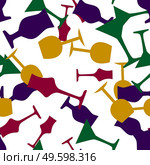 Vector Illustration of Silhouette Alcohol Glasses Background. seamless pattern.. Vector Illustration of Silhouette Alcohol Glasses Background. seamless pattern. EPS10. Стоковая иллюстрация, агентство Ingram Publishing / Фотобанк Лори