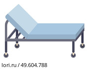 Medical couch vector illustration. Special bed on wheels for patients in hospital isolated on white background. Medical furniture element horizontal divan-bed. Physiological sofa for clinic clients. Medical couch vector illustration. Special bed on wheels for patients in hospital isolated on white. Стоковая иллюстрация, агентство Ingram Publishing / Фотобанк Лори