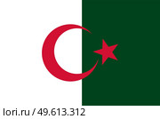 National White and red flag of Algerian People’s Democratic Republic. Vector Illustration. Стоковая иллюстрация, агентство Ingram Publishing / Фотобанк Лори
