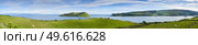 Panoramic view of Davaar Island and Campbeltown on the West coast of Scotland. Стоковое фото, агентство Ingram Publishing / Фотобанк Лори