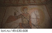 Frescoes in the cave churches of Cappadocia. Стоковое видео, видеограф German Zvyagin / Фотобанк Лори