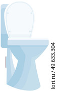 Toilet bowl to restroom with open lid. Vector illustration wc accessory isolated on white backgroud. Water closet ceramic sanitary engineering object in bathroom, household equipment modern bidet. Toilet bowl to restroom with open lid. Vector illustration wc accessory isolated on white backgroud. Стоковая иллюстрация, агентство Ingram Publishing / Фотобанк Лори