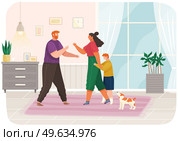 Problems and conflict in family, fight and arguing, quarreling over child in family. Cartoon angry parents swearing. Unhappy boy teenager. Dispute man and woman. Toxic relationships between people. Problems and conflict in family, fight and arguing, quarreling over child in family. Unhappy boy. Стоковая иллюстрация, агентство Ingram Publishing / Фотобанк Лори