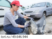 car ready to be scrapped. Стоковое фото, агентство Ingram Publishing / Фотобанк Лори