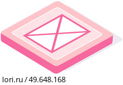 New unread e-mail message and read mail envelope icon, inbox concept. Communication app, color web envelope, new isometric style. Creative e-mail illustration design, graphic idea for infographics. New unread e-mail message and read mail envelope icon, inbox concept, communication, mailing app. Стоковая иллюстрация, агентство Ingram Publishing / Фотобанк Лори