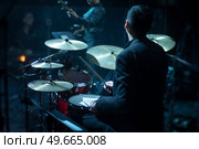 drums on stage before a music concert. Стоковое фото, агентство Ingram Publishing / Фотобанк Лори