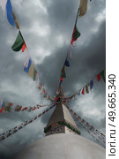 Stupa Boudhanath Sadak in Kathmandu. Nepal. Стоковое фото, агентство Ingram Publishing / Фотобанк Лори