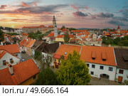 Cesky Krumlov on the Vltava river. Chech republic. Стоковое фото, агентство Ingram Publishing / Фотобанк Лори