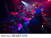 drums on stage before a music concert. Стоковое фото, агентство Ingram Publishing / Фотобанк Лори