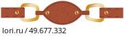 Man and woman leather or lethern belt isolated. Clasp and chain, tassel and metallic ring straps, metal buckle or cuff for male and female clothing trendy accessories. Fashion and uniform, cloth. Isolated leather man belt with metallic rings or lethern rendy lady fashion accessories cloth theme. Стоковая иллюстрация, агентство Ingram Publishing / Фотобанк Лори