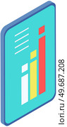 Infographic chart vector template. Annual statistics curve graph design. Market data diagrams. Graphic information visualization and analysis. Statistical indicators and frequency of data changes. Market diagrams. Graphic information visualization and analysis. Statistical indicators and data. Стоковая иллюстрация, агентство Ingram Publishing / Фотобанк Лори