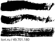 Set of different abstract shapes, smears and prints. Black design elements isolated on white background. Seamless pattern for creating style. Decoration template, brush strokes for design styling. Decoration template, brush strokes for design styling. Set of different abstract shapes, smears. Стоковая иллюстрация, агентство Ingram Publishing / Фотобанк Лори