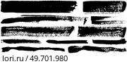 Set of different abstract shapes, smears and prints. Black design elements isolated on white background. Seamless pattern for creating style. Decoration template, brush strokes for design styling. Decoration template, brush strokes for design styling. Set of different abstract shapes, smears. Стоковая иллюстрация, агентство Ingram Publishing / Фотобанк Лори
