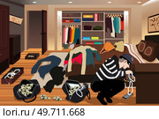 A vector illustration of Burglar Stealing From a House. Стоковая иллюстрация, агентство Ingram Publishing / Фотобанк Лори