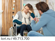 desperate disabled person on wheelchair. Стоковое фото, агентство Ingram Publishing / Фотобанк Лори