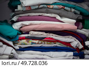 A stack of medically ironed clean clothes. Стоковое фото, фотограф Лазаренко Светлана / Фотобанк Лори