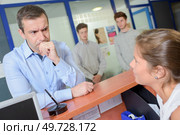 a male patient during an inquiry. Стоковое фото, агентство Ingram Publishing / Фотобанк Лори