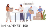 Clothes donation. Vector illustration. Charitable organizations rely on clothes donations to provide relief The clothes donation metaphor symbolizes impact giving on individuals lives Beneficence. Clothes donation. Clothes donations make valuable contribution to charitable organizations. Стоковое фото, агентство Ingram Publishing / Фотобанк Лори