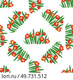 Seamless pattern flowers vector illustration. The seamless pattern flowers added decorative flair to overall design The seamless pattern flora represented harmonious coexistence different plant. Seamless pattern flowers. The seamless pattern flowers showcased intricate beauty and diversity nature. Стоковая иллюстрация, агентство Ingram Publishing / Фотобанк Лори