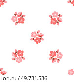 Sakura pattern vector illustration. The continual blooming sakura flowers represented timeless cycle growth and transformation The seamless sakura pattern concept explored interdependence. Sakura pattern. The seamless sakura pattern concept explored interconnectedness all living things. Стоковая иллюстрация, агентство Ingram Publishing / Фотобанк Лори