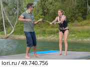 training to wakeboarding. Стоковое фото, агентство Ingram Publishing / Фотобанк Лори