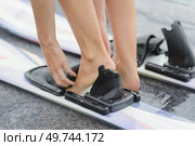 close up of equipment devices for wakeboarding. Редакционное фото, агентство Ingram Publishing / Фотобанк Лори