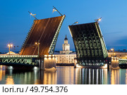 Санкт-Петербург. Дворцовый мост и Кунсткамера. Редакционное фото, фотограф Литвяк Игорь / Фотобанк Лори