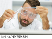portrait of a microbiological laboratory test. Стоковое фото, агентство Ingram Publishing / Фотобанк Лори