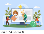 Social media. Vector illustration. Diffusion messaging on social media platforms spreads information rapidly Social media has been driving force behind process globalization The global impact social. Social media. Discussions on social media platforms foster meaningful conversations. Стоковая иллюстрация, агентство Ingram Publishing / Фотобанк Лори