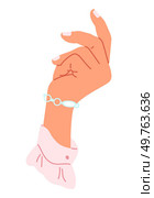 Hands pose vector illustration. The human hand expressed range emotions through its gestures The pointing finger directed attention to specific object The flexibility wrist allowed for graceful hand. Hands pose. The hand gesture signaled start ceremony. The hands pose metaphor represented unity and collaboration. Стоковая иллюстрация, агентство Ingram Publishing / Фотобанк Лори