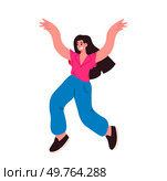 Jumping people vector illustration. The jumping people concept symbolizes exuberant celebration life A carefree lifestyle embraces freedom leaping and hopping with happiness Jumping people express. Jumping people. A joyful and carefree lifestyle involves exuberance leaping with happiness. Стоковая иллюстрация, агентство Ingram Publishing / Фотобанк Лори