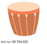 Musical instruments vector illustration. Celebrate World Music Day with harmonious classical world music The orchestra transforms, fusing traditional and symphonic elements seamlessly. Brown drum. Musical instruments. Instruments come alive, weaving symphony rhythmic and melodic tunes. Brown drum. Стоковая иллюстрация, агентство Ingram Publishing / Фотобанк Лори