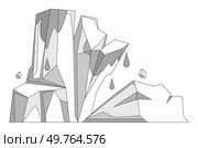Glaciers vector illustration. Frozen floes, drifting silently, tell tales polar adventures untold Glaciers, like frozen rivers, carve their mark on face nature The Antarctic wilderness. Glaciers. The frozen beauty Antarctic glaciers captures essence natures resilience. Стоковая иллюстрация, агентство Ingram Publishing / Фотобанк Лори