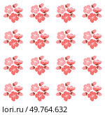 Sakura pattern vector illustration. The decorative elements incorporated repetitive sakura motifs, infusing design with elegance and grace The seamless design showcased delicate intricacies. Sakura pattern. The seamless design showcased delicate nature blooming sakura flowers. Стоковая иллюстрация, агентство Ingram Publishing / Фотобанк Лори