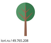 Tree vector illustration. Environmental conservation efforts focus on preserving natural habitat trees and other flora The concept tree serves as symbol resilience, wisdom, and longevity Seasonal. Tree. Botany is scientific study plants, including trees, their structure, and functions. Стоковая иллюстрация, агентство Ingram Publishing / Фотобанк Лори