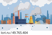Factories vector illustration. Manufacturing is language spoken by factories, dialect engineering and technological mastery Factories metaphor is dance, each movement step in choreography. Factories. Industrial buildings, temples technology, house altars progress in form machinery. Стоковая иллюстрация, агентство Ingram Publishing / Фотобанк Лори