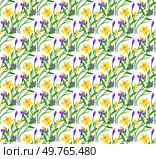 Seamless pattern flowers vector illustration. The seamless pattern flora and fauna created visually captivating composition, reflecting richness nature The seamless background provided serene. Seamless pattern flowers. The seamless pattern flowers concept explored interconnectedness all living things. Стоковая иллюстрация, агентство Ingram Publishing / Фотобанк Лори