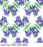 Seamless pattern flowers vector illustration. The seamless pattern flowers concept explored interconnectedness all living things The continual repetition seamless pattern added depth and complexity. Seamless pattern flowers. The art piece showcased intricacies botany and vegetative forms. Стоковая иллюстрация, агентство Ingram Publishing / Фотобанк Лори