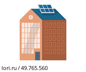 Photovoltaic vector illustration. Green technology innovations are transforming energy landscape Environmental conservation efforts strive to protect ecosystems and natural habitats Sustainable energy. Photovoltaic. Clean energy sources reduce environmental impact and promote sustainability. Стоковая иллюстрация, агентство Ingram Publishing / Фотобанк Лори