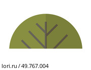 A vector image of a semi-circle tree on a green background, symbolizing growth, environmental balance, and nature conservation. Suitable for eco-friendly and environmental themes.. Graphic of a semi-circle tree on green background symbolizing growth and environmental balance. Стоковая иллюстрация, агентство Ingram Publishing / Фотобанк Лори