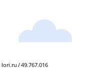 Light blue cloud icon on white background. Suitable for cloud computing, data storage, internet services, and digital infrastructure illustrations.. Simple cloud icon in light blue, representing cloud computing and data storage solutions. Стоковая иллюстрация, агентство Ingram Publishing / Фотобанк Лори