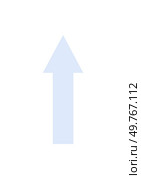 Light blue upward arrow icon on white background, symbolizing direction, progress, or growth. Applicable for business, navigation, success, or strategy visualizations and presentations.. Light Blue Upward Arrow Icon on White Background Signifying Direction or Growth. Стоковая иллюстрация, агентство Ingram Publishing / Фотобанк Лори