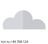 A simple gray cloud shape with a slight gradient from light to dark. Ideal for weather themes, minimalistic designs, web icons, mobile app graphics, and educational materials. Clean vector style. Simple Gray Cloud Shape with Subtle Gradient. Стоковая иллюстрация, агентство Ingram Publishing / Фотобанк Лори