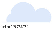 A simple light blue cloud in minimalist vector style ideal for weather graphics, web design, apps, education, and climate themes. Smooth edges with solid color.. Simple Light Blue Cloud Minimalist Vector Design for Weather or Web Graphics. Стоковая иллюстрация, агентство Ingram Publishing / Фотобанк Лори