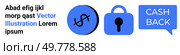 Three blue icons depict financial themes including currency, security, and cashback. Ideal for marketing, finance, security, promotional campaigns, and digital content. Banner for landing page. Financial Security and Cashback Promotion Vector Visual for Marketing Strategies. Стоковая иллюстрация, агентство Ingram Publishing / Фотобанк Лори