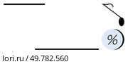 Minimalistic suspended pendulum swings over a blue percent symbol within simple black horizontal lines. Ideal for physics concepts, mathematics, finance, calculation, fluctuation, minimalism. Minimalistic Design of Suspended Pendulum Over Blue Percent Symbol. Стоковая иллюстрация, агентство Ingram Publishing / Фотобанк Лори
