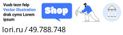 Man with a pickaxe, thought bubble with text Shop, historical building icon, text with random words. Ideal for online shopping, e-commerce platforms, marketing campaigns, financial technology. Online Shopping Concept with E-commerce Elements and Historical Building Symbol. Стоковая иллюстрация, агентство Ingram Publishing / Фотобанк Лори